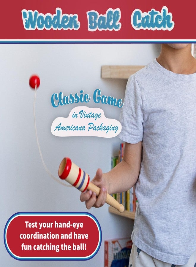 Continuum Games Way Back Toys Wooden Ball Catch, Game of Steady Hands and Skill, Novelty Family Fun Game for Ages 5 and up - Image 2